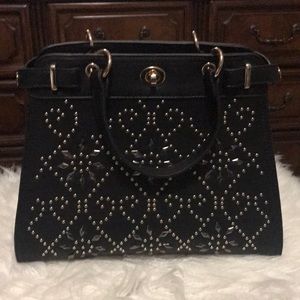 NWOT black studded transforming purse.